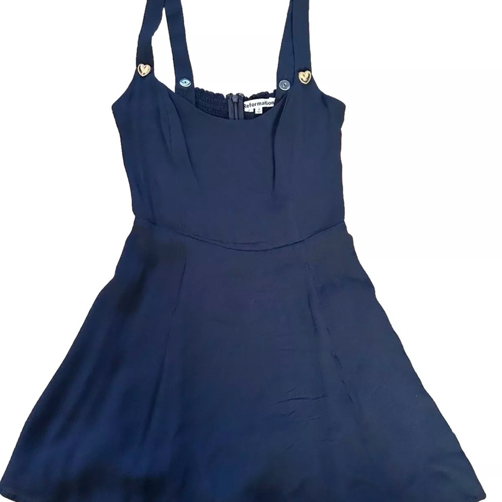 Reformation square neck with heart button Dress size 4 fit like 2